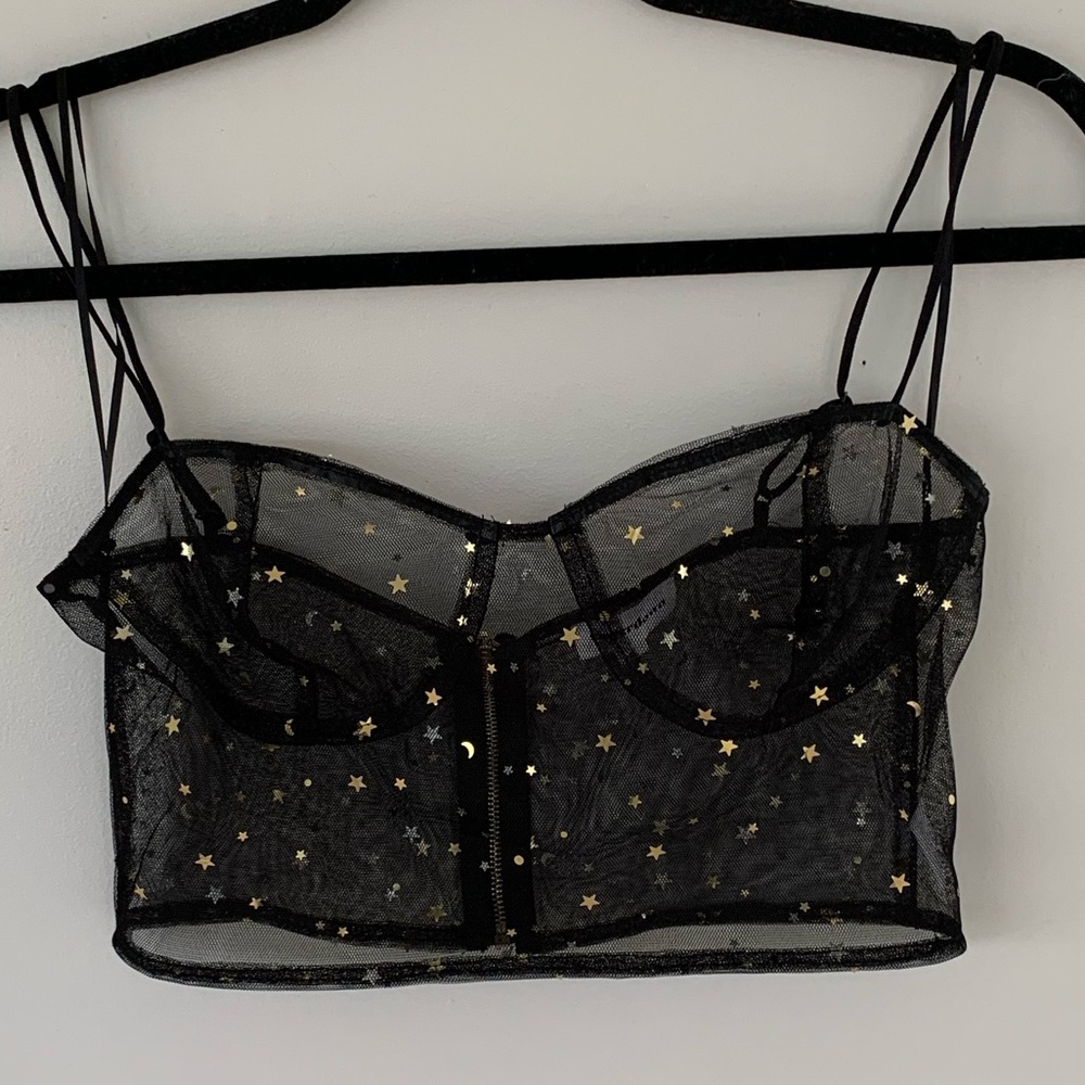 Sheer Black Bralette Top